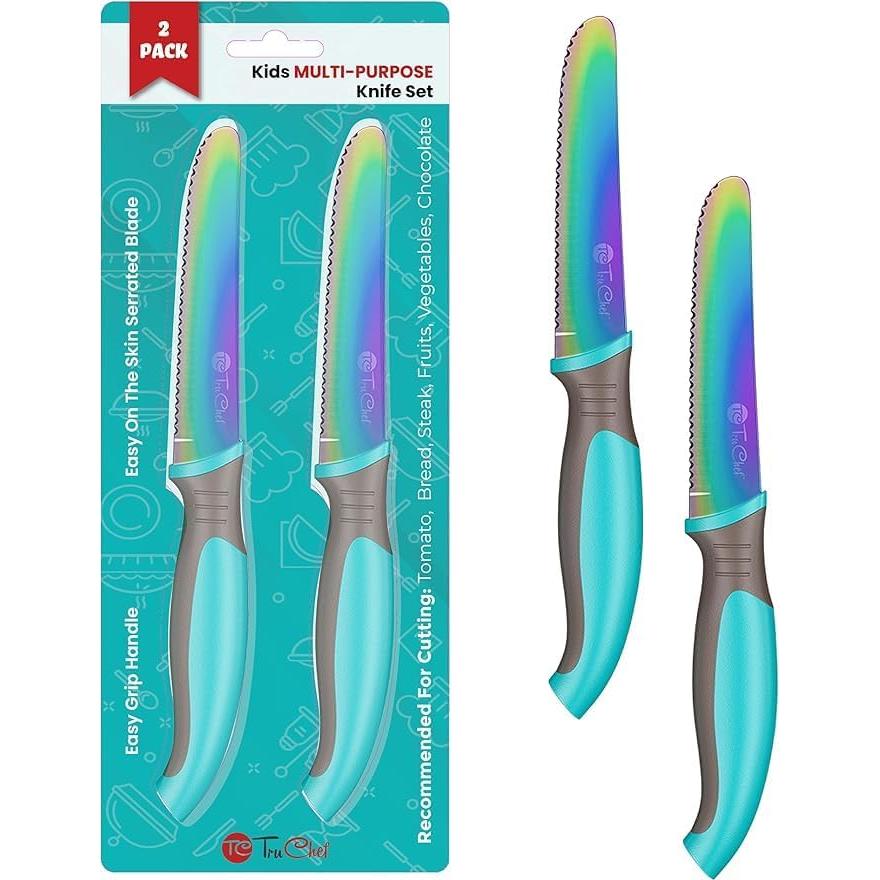 Juego de cuchillos para niños TruChef 2 Pcs acero inoxidable