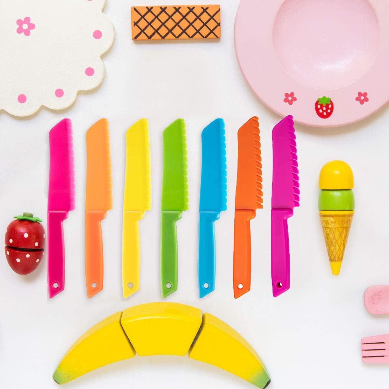 Juego de cuchillos de cocina para niños FACATH 7 piezas plástico