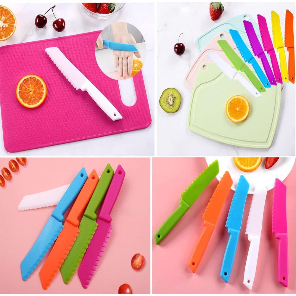 Juego de cuchillos de cocina para niños FACATH 7 piezas plástico