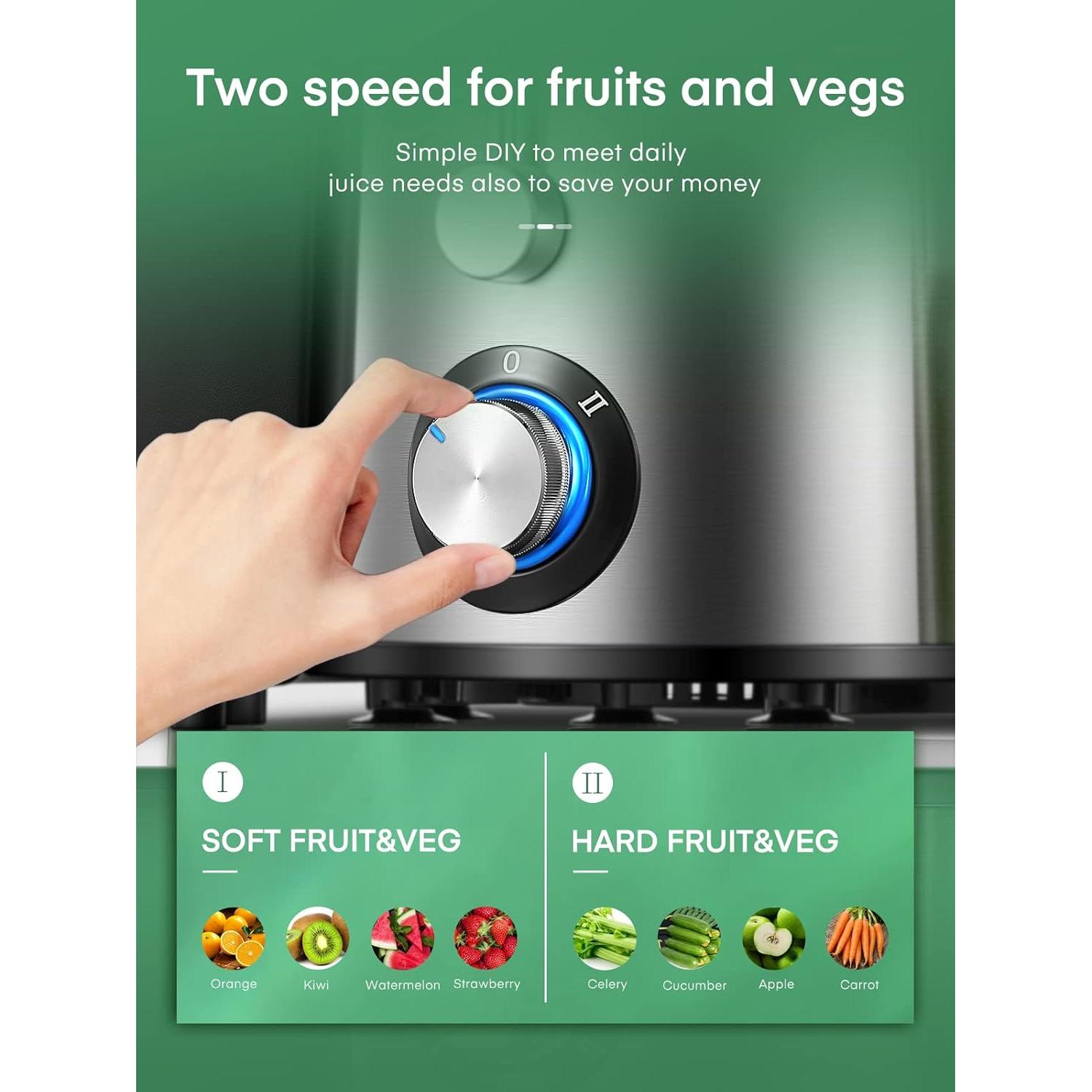 Exprimidor Juilist GS-310L 400W Acero Inoxidable 2 Velocidades