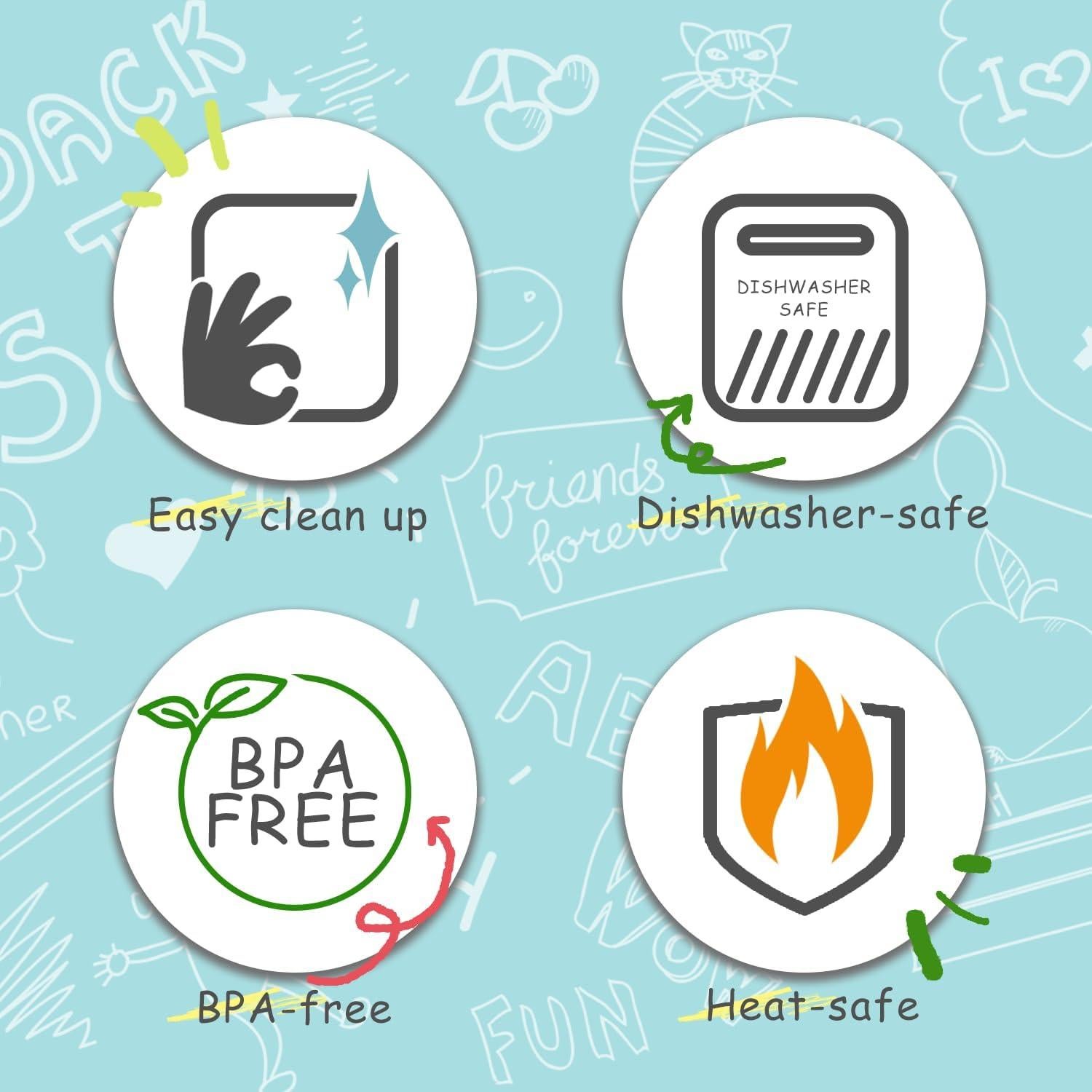 Juego de cuchillos para niños GONEJALL 4 piezas con tabla