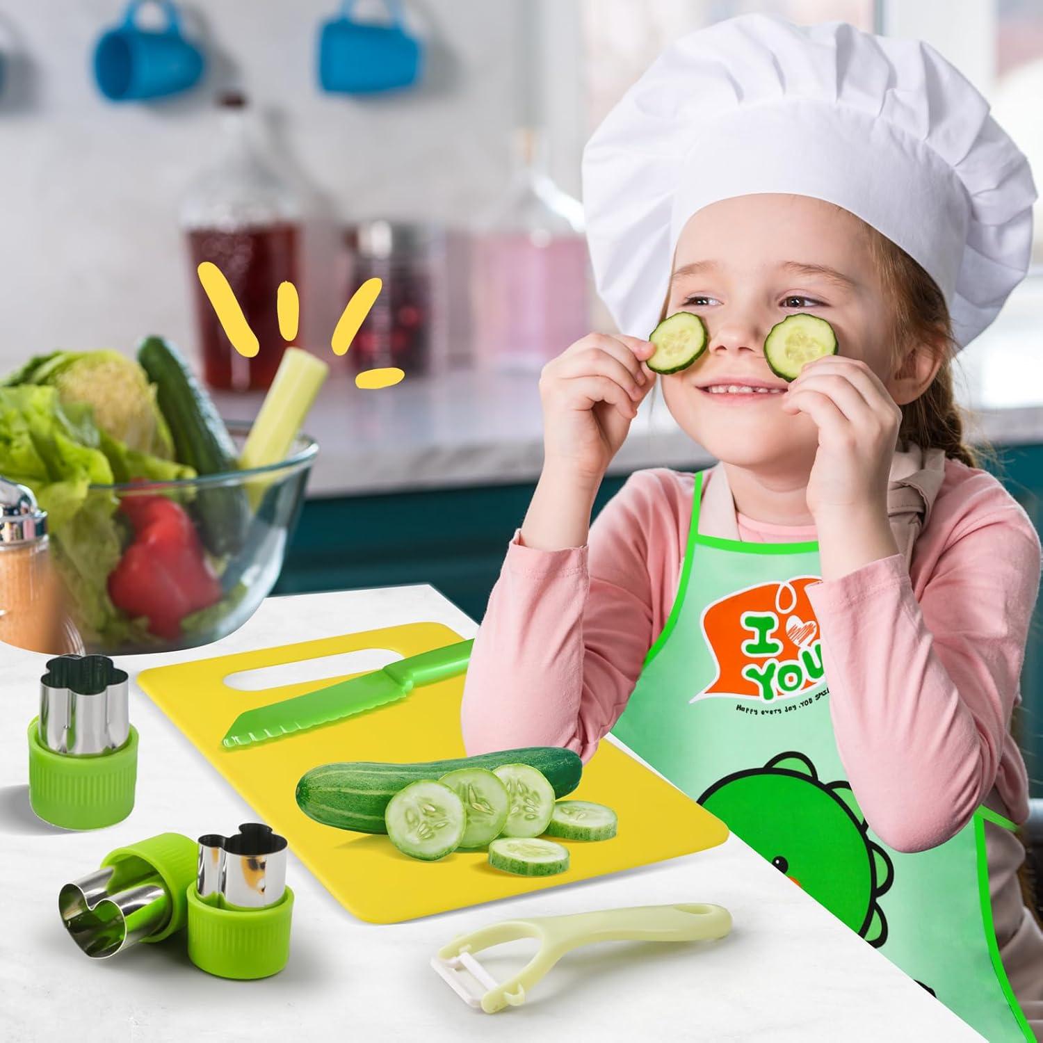 Juego de Cuchillos para Niños ONEINHE 29 Piezas Seguro y Educativo