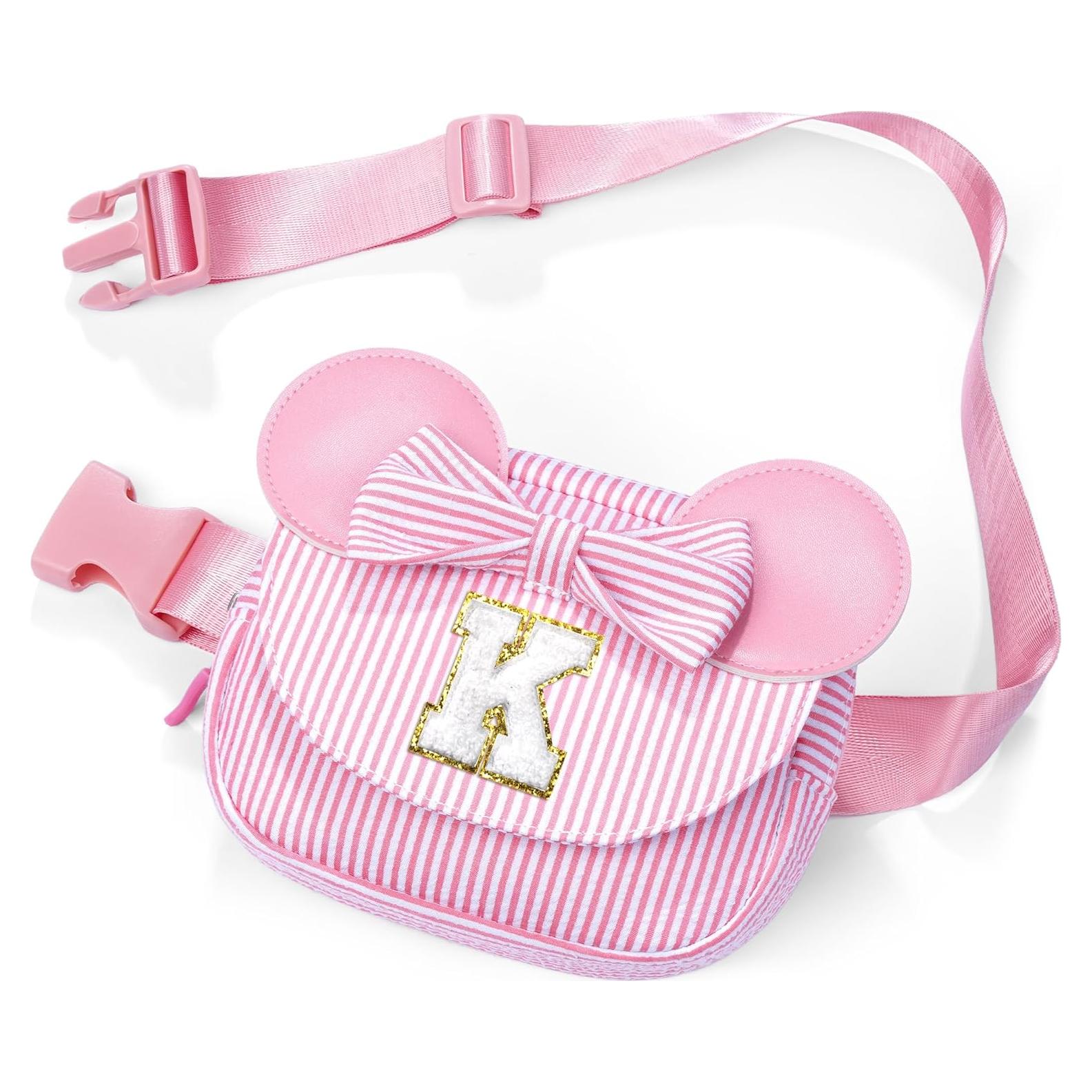 Bolsa de Cintura Rosa para Niñas con Iniciales Personalizadas
