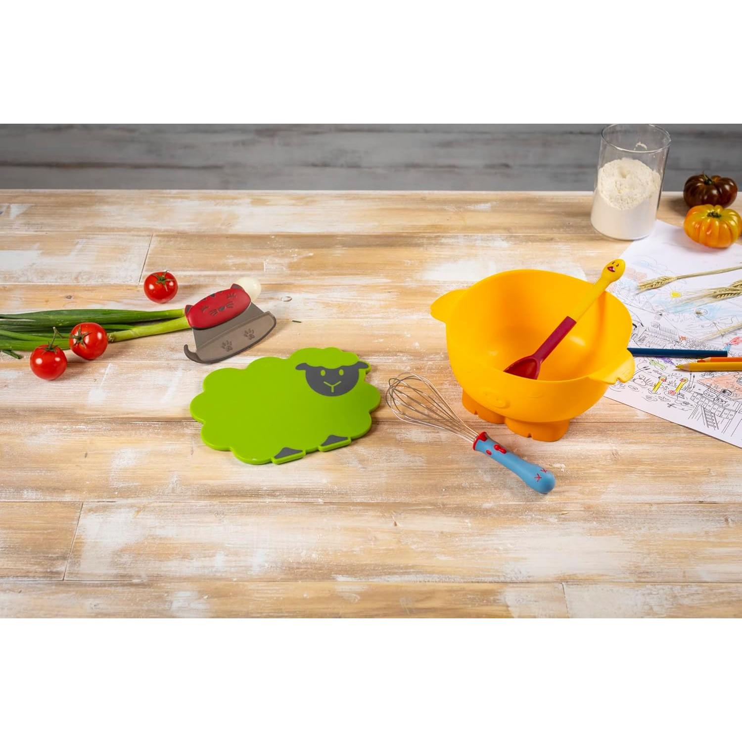 Tabla de Cortar Kuhn Rikon Kinderkitchen Oveja 24.9x23.1cm Verde