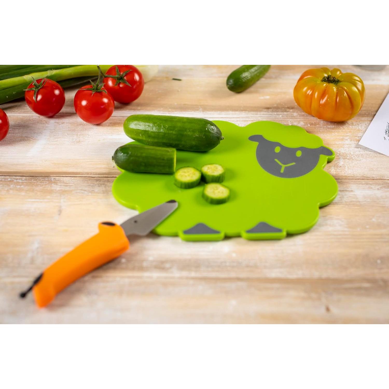 Tabla de Cortar Kuhn Rikon Kinderkitchen Oveja 24.9x23.1cm Verde