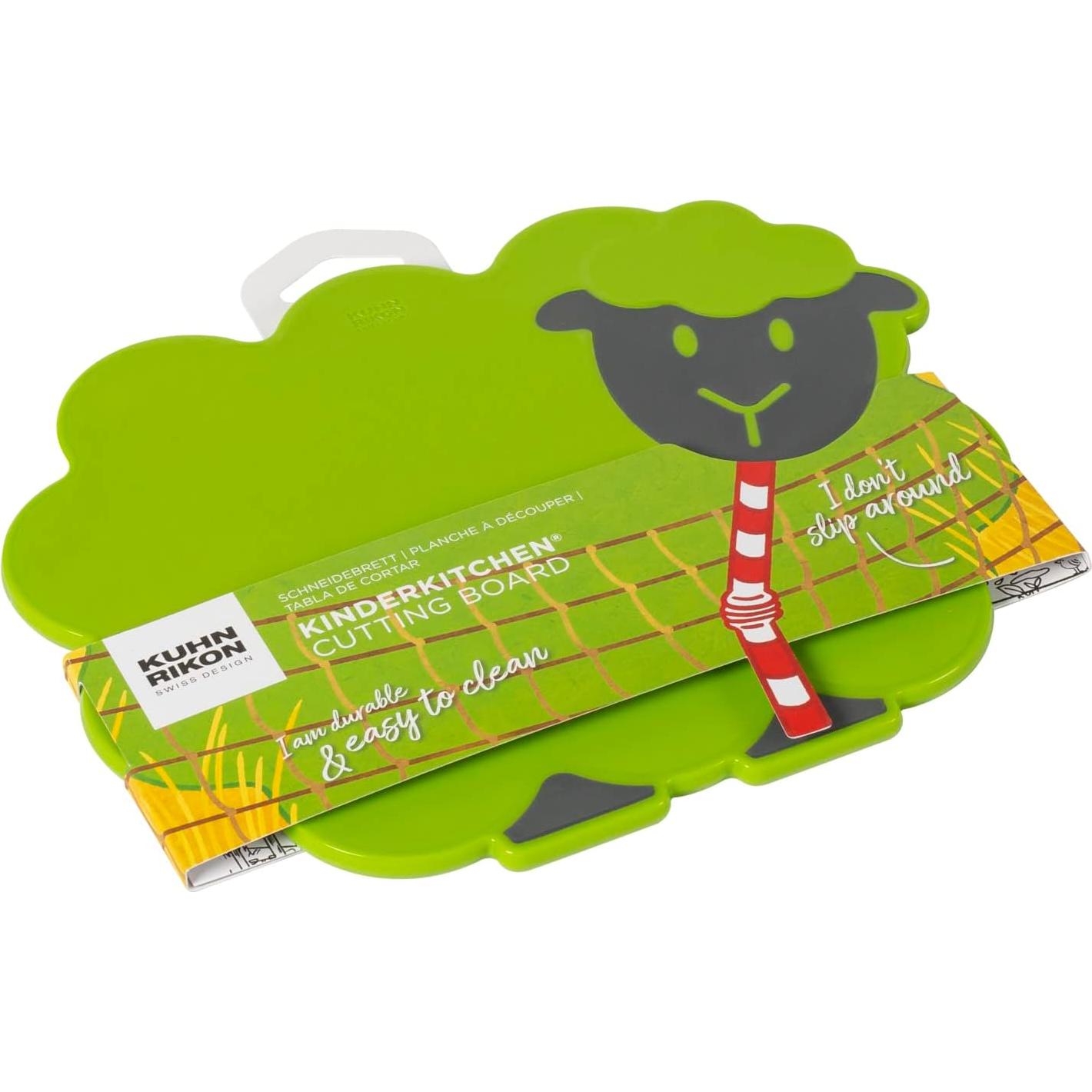 Tabla de Cortar Kuhn Rikon Kinderkitchen Oveja 24.9x23.1cm Verde