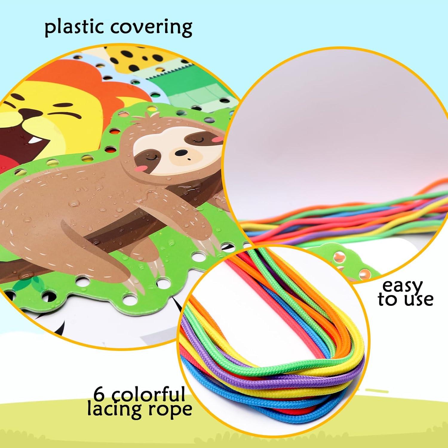 Kits de Tarjetas de Enhebrado de Animales de la Jungla - TOPEUM