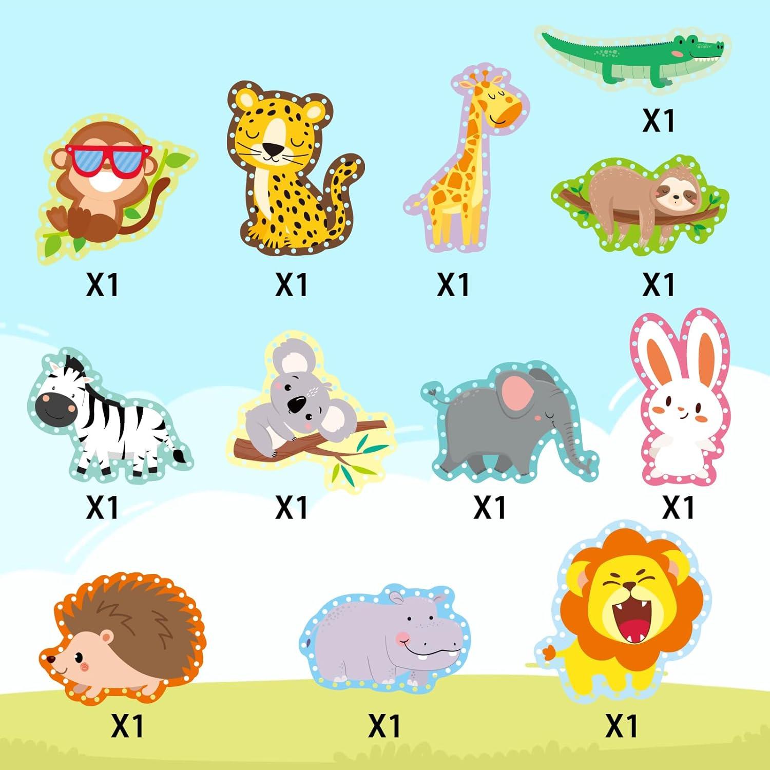 Kits de Tarjetas de Enhebrado de Animales de la Jungla - TOPEUM