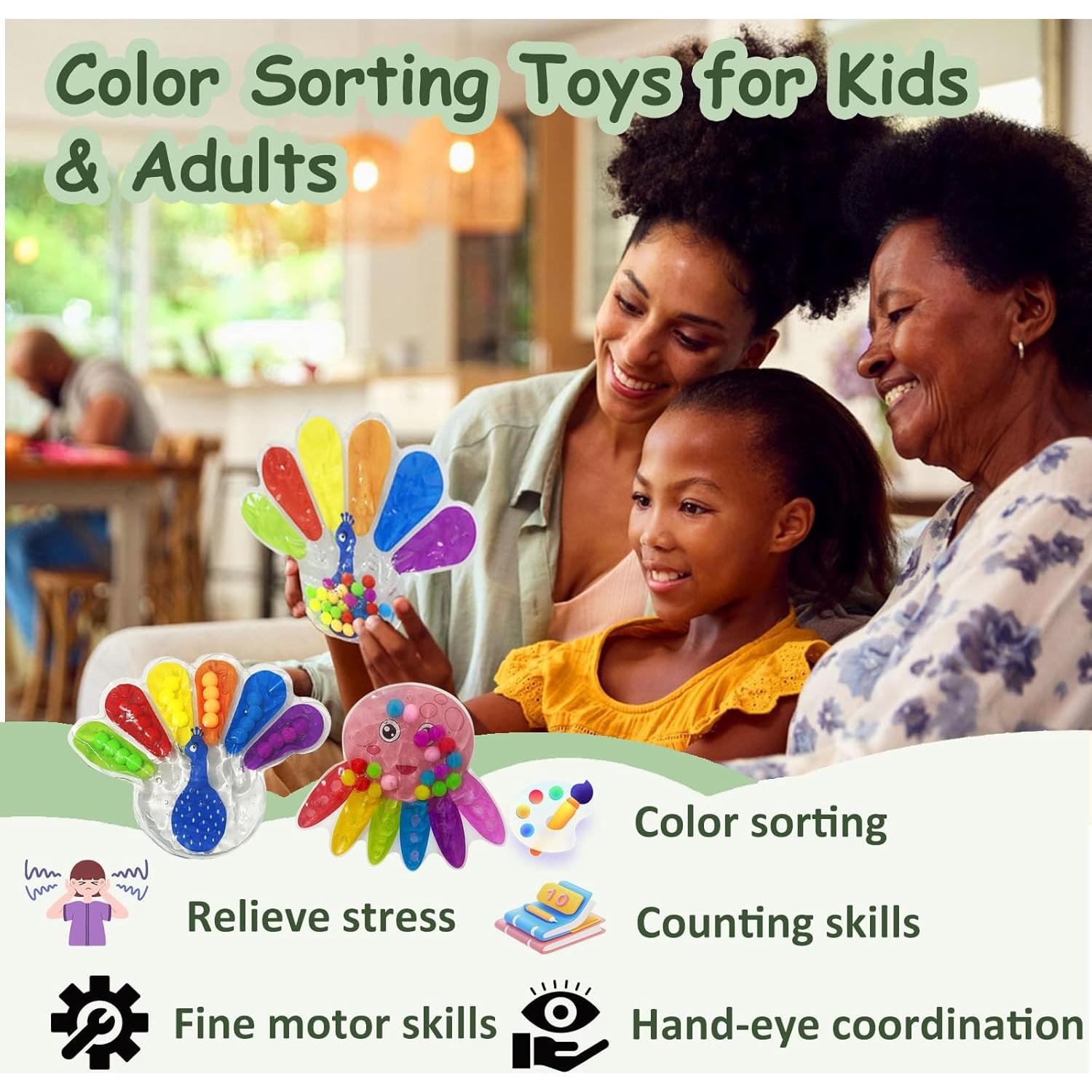 Juguete Sensorial de Clasificación de Colores GYsomer 21.5x16.9cm