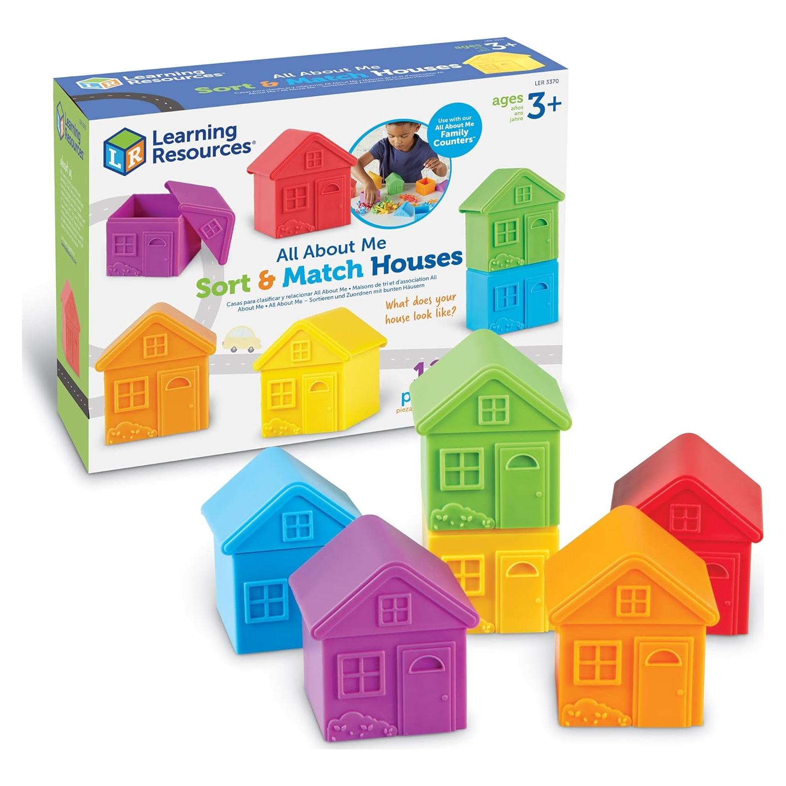 Casas de Clasificación Recursos de Aprendizaje 12 Piezas 3+