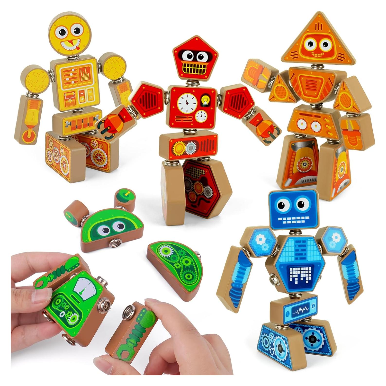 Juego de Construcción de Robots Coogam - Juguete Educativo STEM 3-5 Años