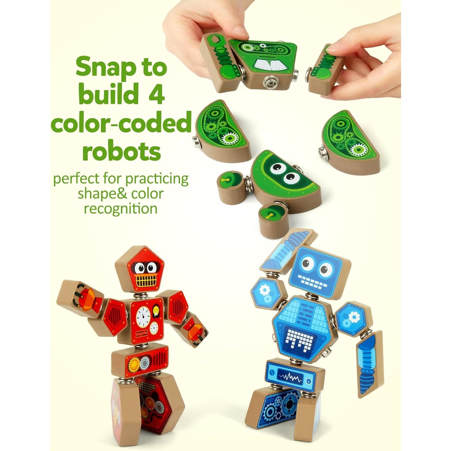 Juego de Construcción de Robots Coogam - Juguete Educativo STEM 3-5 Años