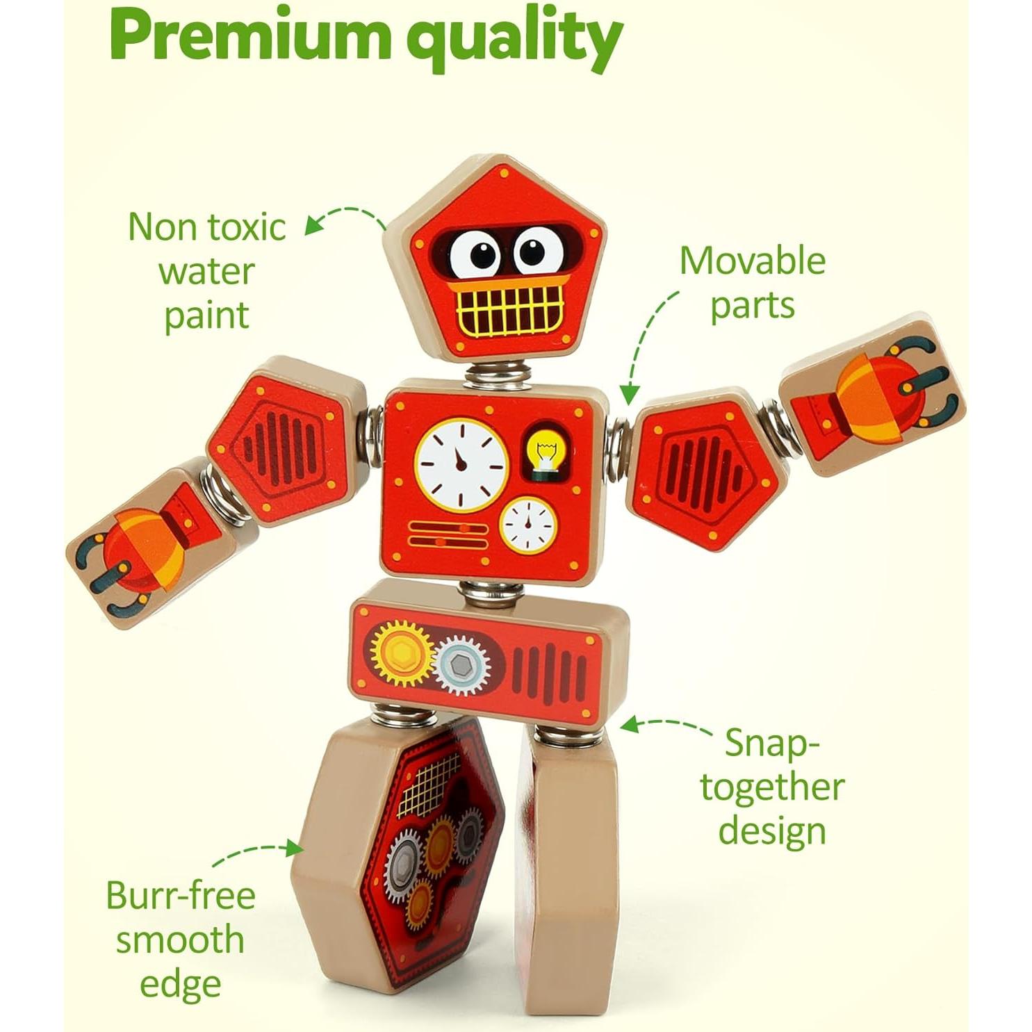 Juego de Construcción de Robots Coogam - Juguete Educativo STEM 3-5 Años