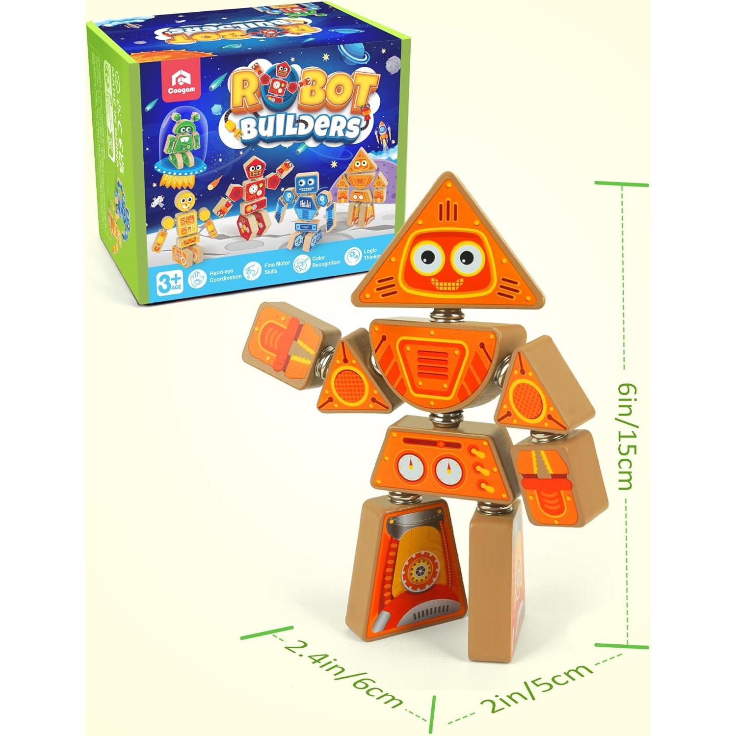 Juego de Construcción de Robots Coogam - Juguete Educativo STEM 3-5 Años