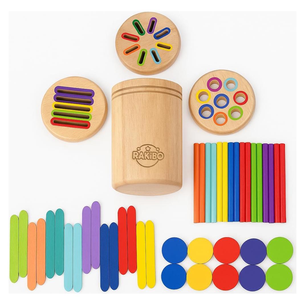 Juguete de Clasificación de Colores Rakibo - Montessori 1-5 Años