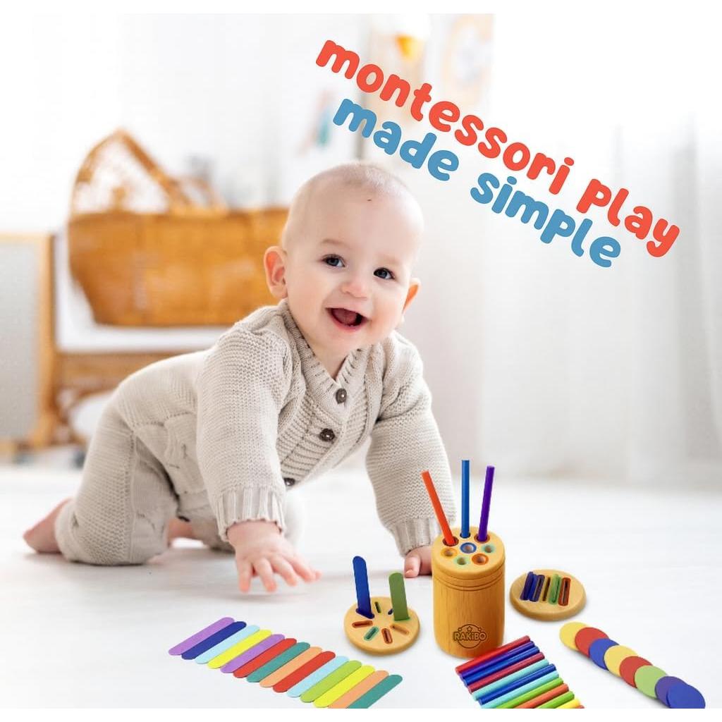 Juguete de Clasificación de Colores Rakibo - Montessori 1-5 Años