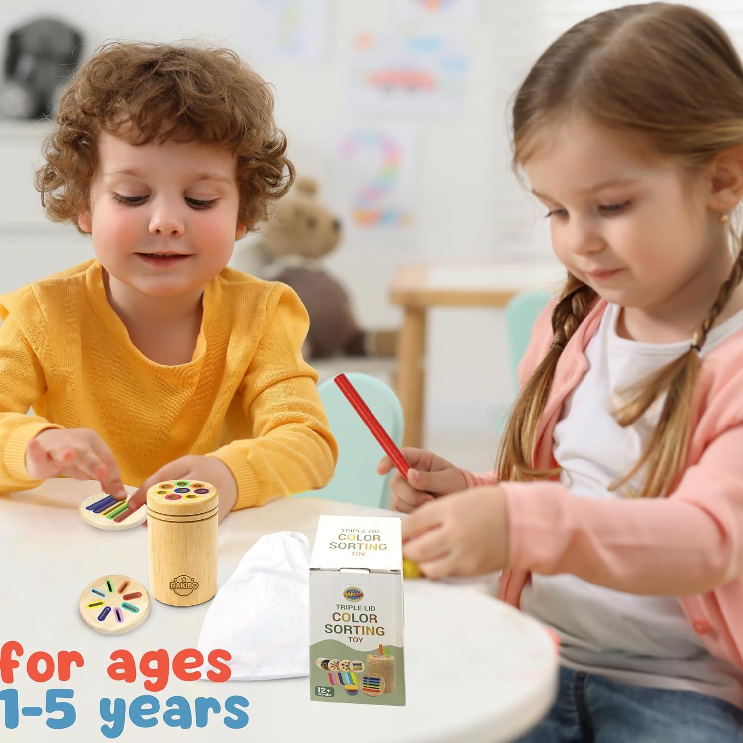 Juguete de Clasificación de Colores Rakibo - Montessori 1-5 Años