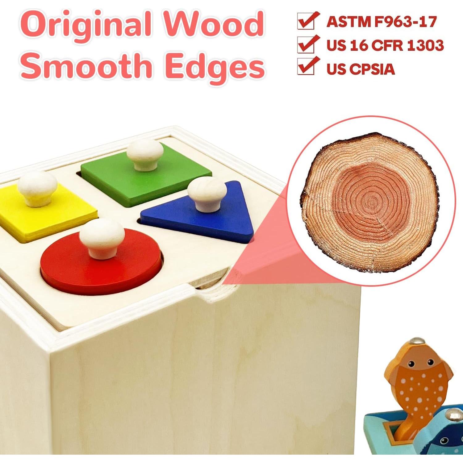 Juguetes Montessori de Madera Merero 5 en 1 para Niños 1-3 Años