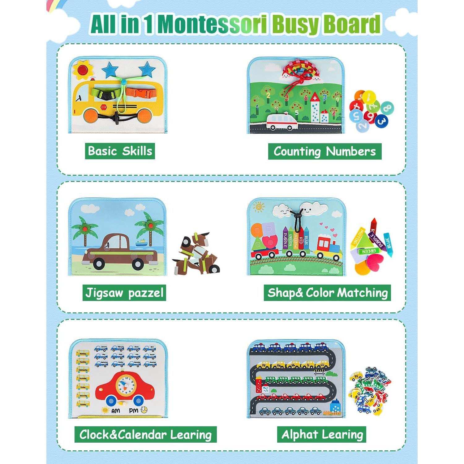 Tablero Ocupado Montessori Primo Lines Azul 280g 1-6 Años