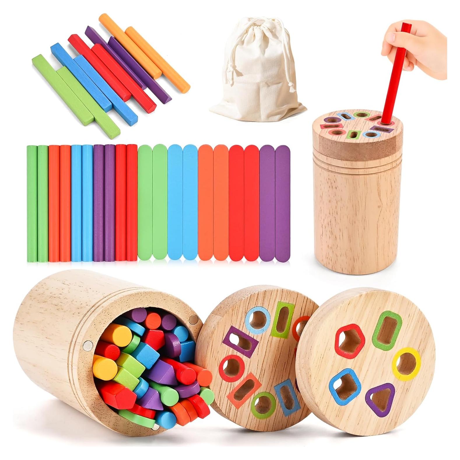 Juguete Montessori de Clasificación de Colores de Madera - Wooderma