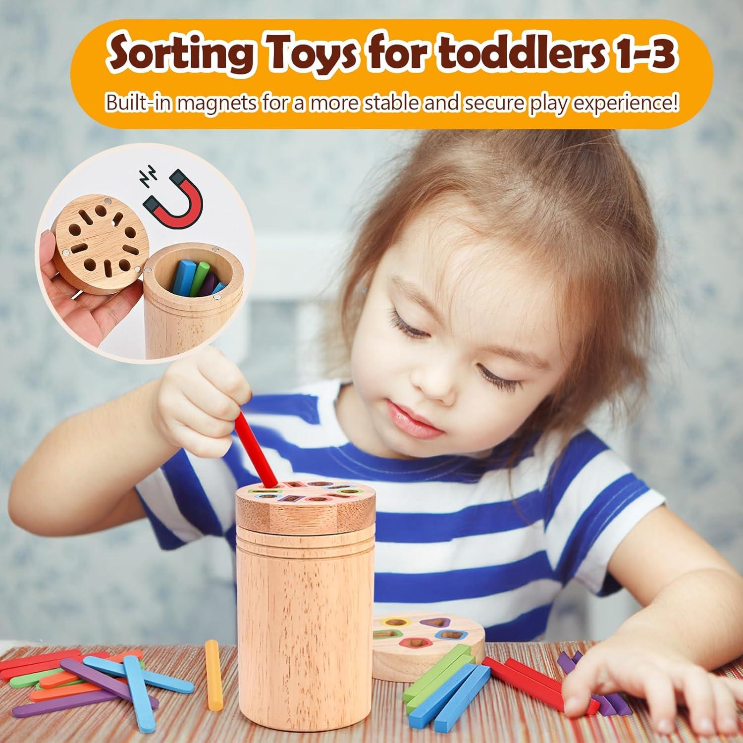 Juguete Montessori de Clasificación de Colores de Madera - Wooderma