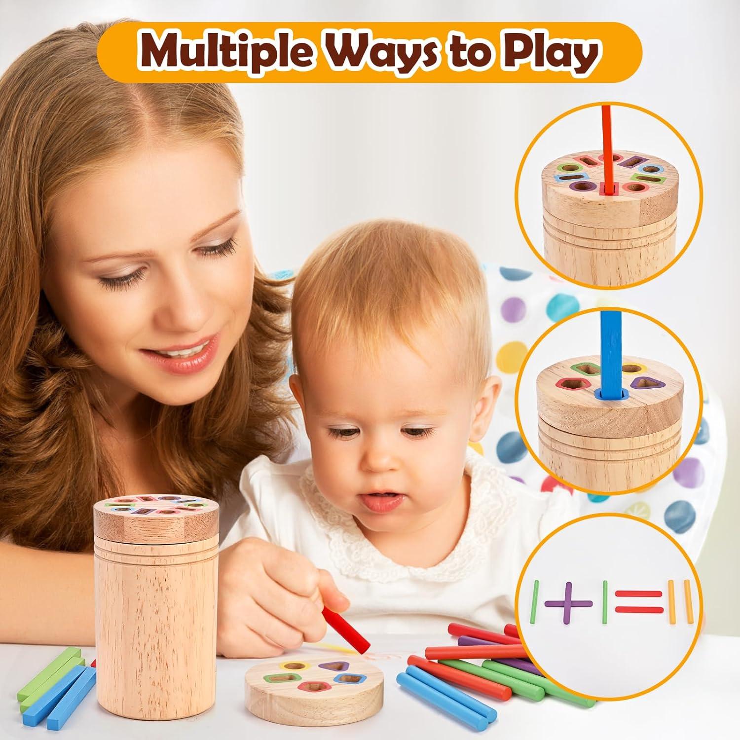 Juguete Montessori de Clasificación de Colores de Madera - Wooderma