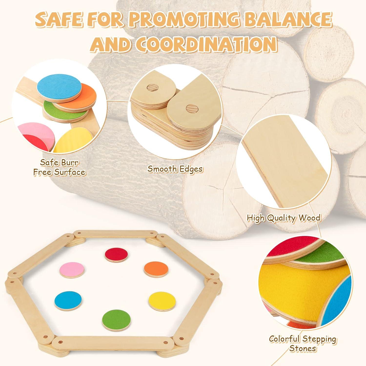 Juego de equilibrio INFANS 20 PCS Madera Antideslizante