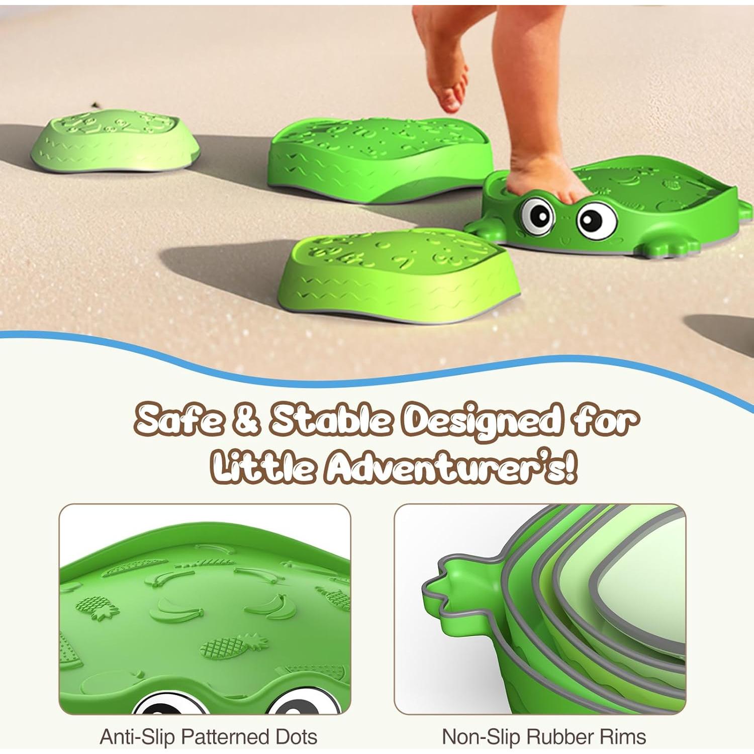 Piedras de Equilibrio Sensoriales DREAM BUILDING Verde 33cm