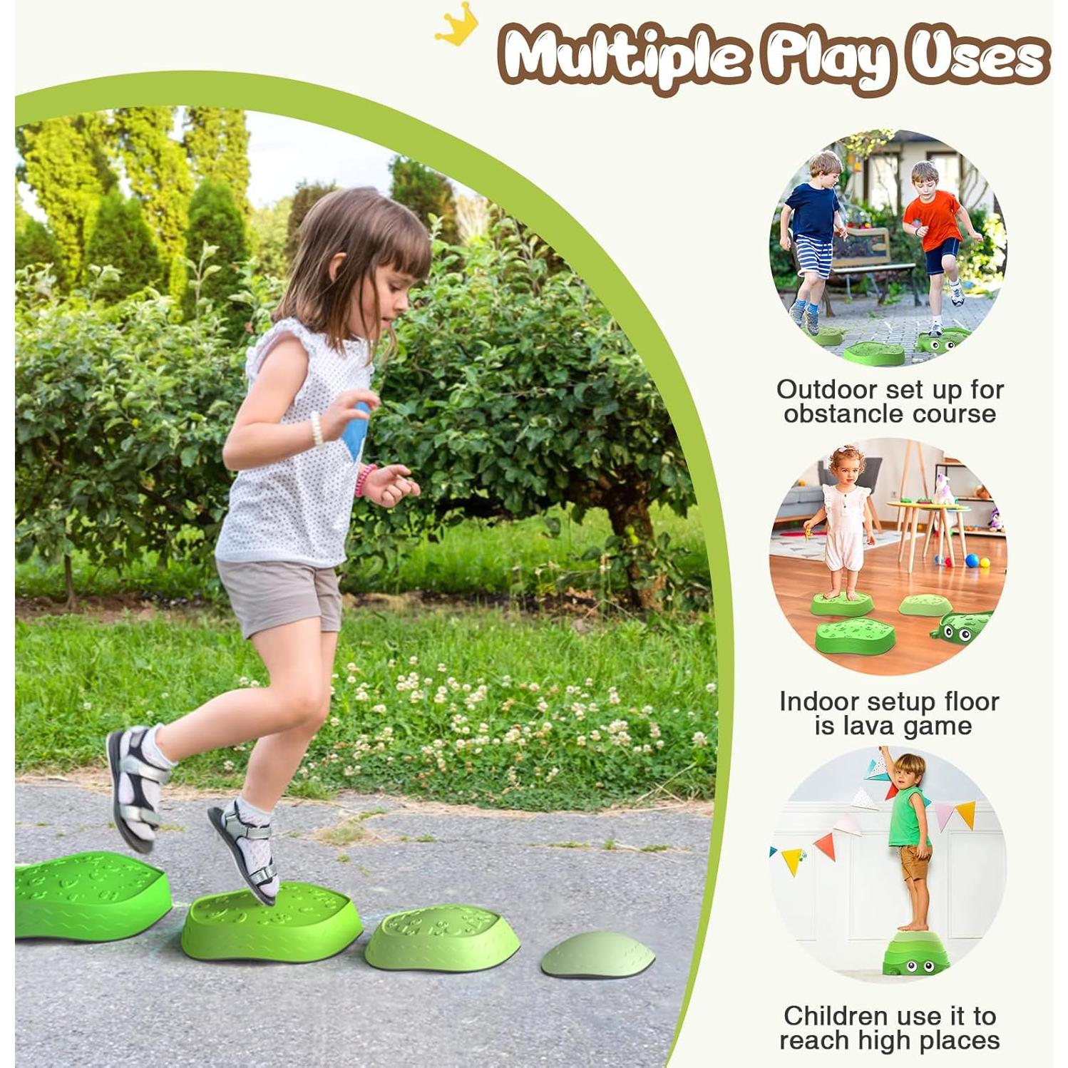 Piedras de Equilibrio Sensoriales DREAM BUILDING Verde 33cm