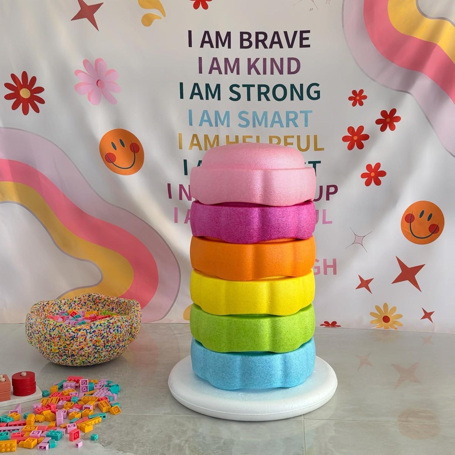 Juego de Piedras de Paso EPP - Brillos de Unicornio - 6 Piezas