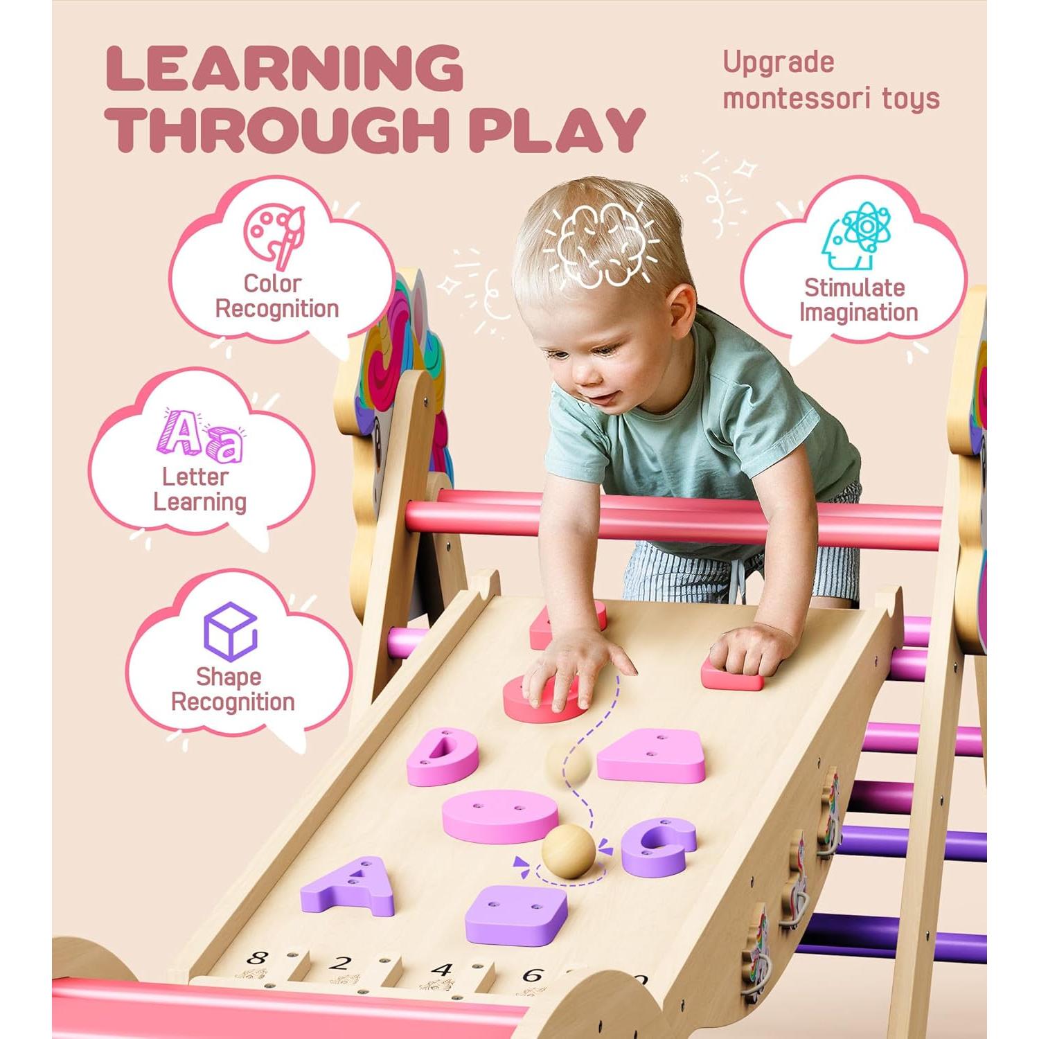 Conjunto Triángulo Pikler Philnas 11 en 1 para Niños 18 meses a 7 años