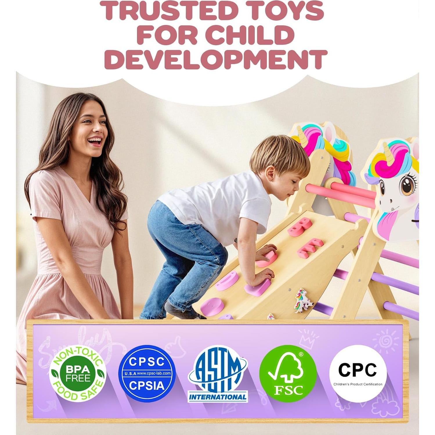 Conjunto Triángulo Pikler Philnas 11 en 1 para Niños 18 meses a 7 años