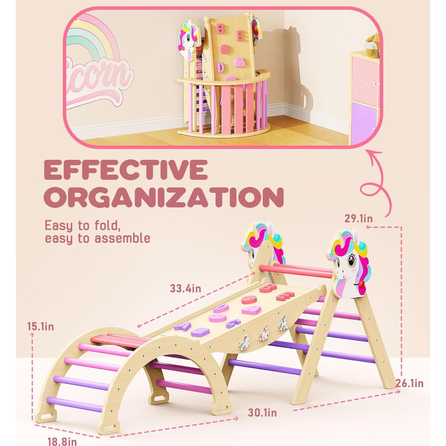 Conjunto Triángulo Pikler Philnas 11 en 1 para Niños 18 meses a 7 años