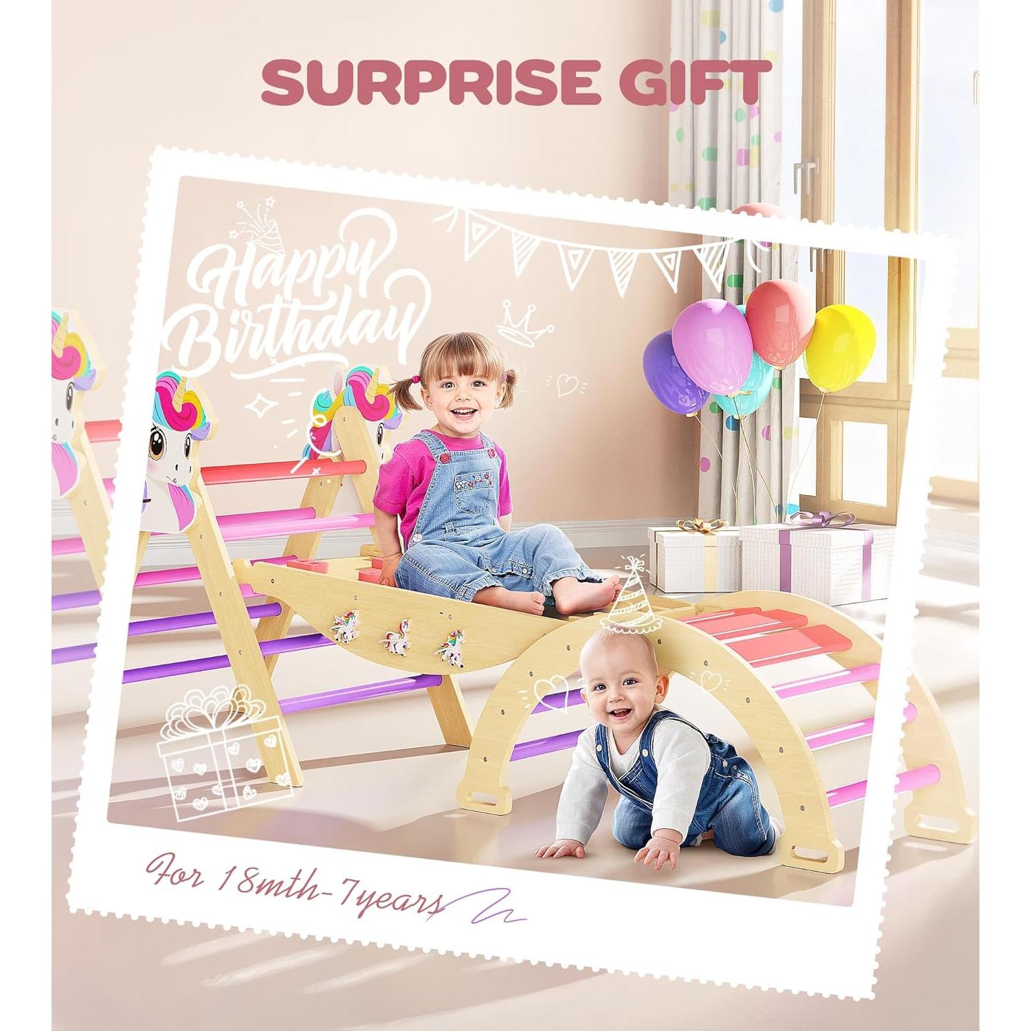 Conjunto Triángulo Pikler Philnas 11 en 1 para Niños 18 meses a 7 años