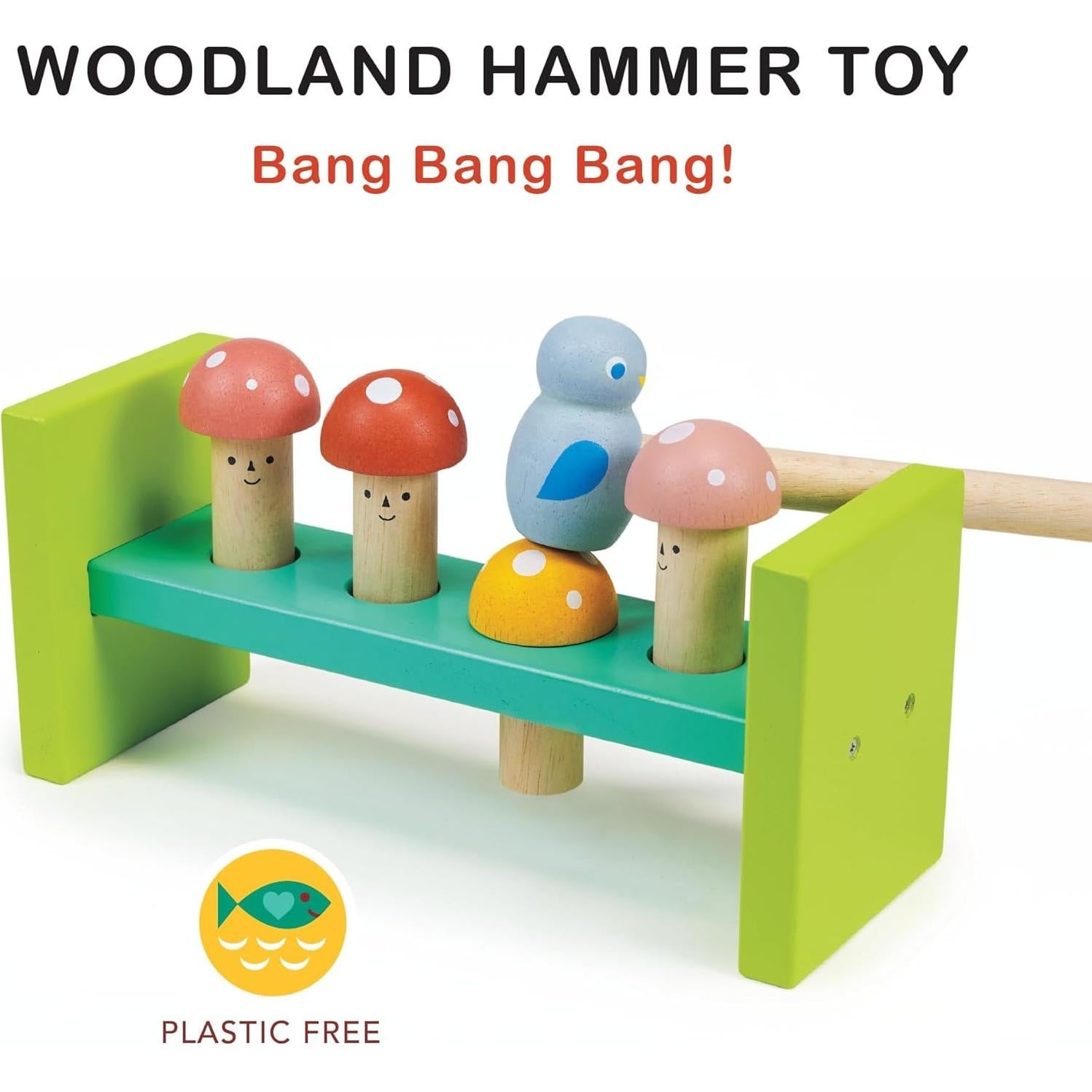 Juguete Martillo del Bosque Mentari - Banco de Golpes 6pc