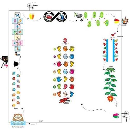 Calcomanías Sensoriales HK Studio Rayuela de Rana para Aula