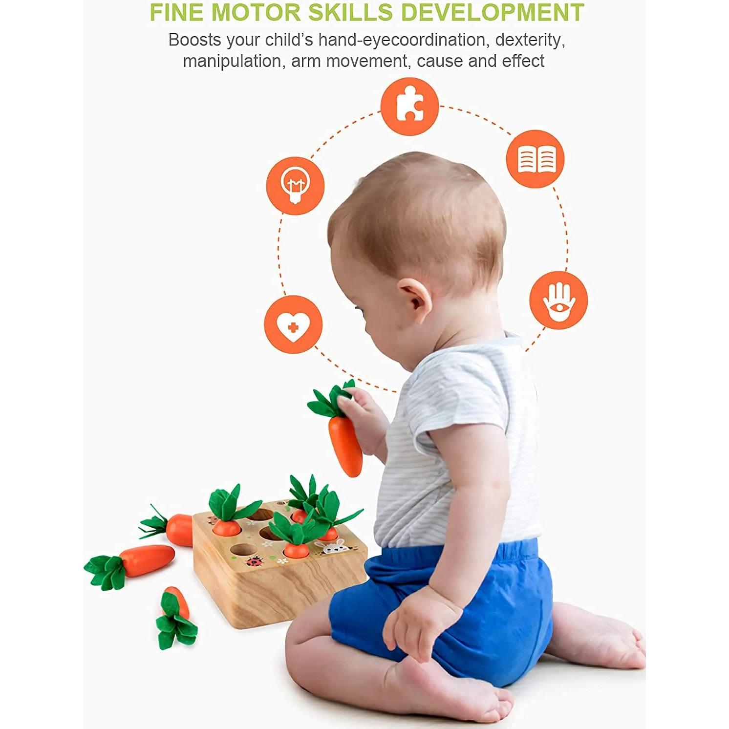 Juguete Montessori de Madera RECHIATO para Bebés 1-5 Años