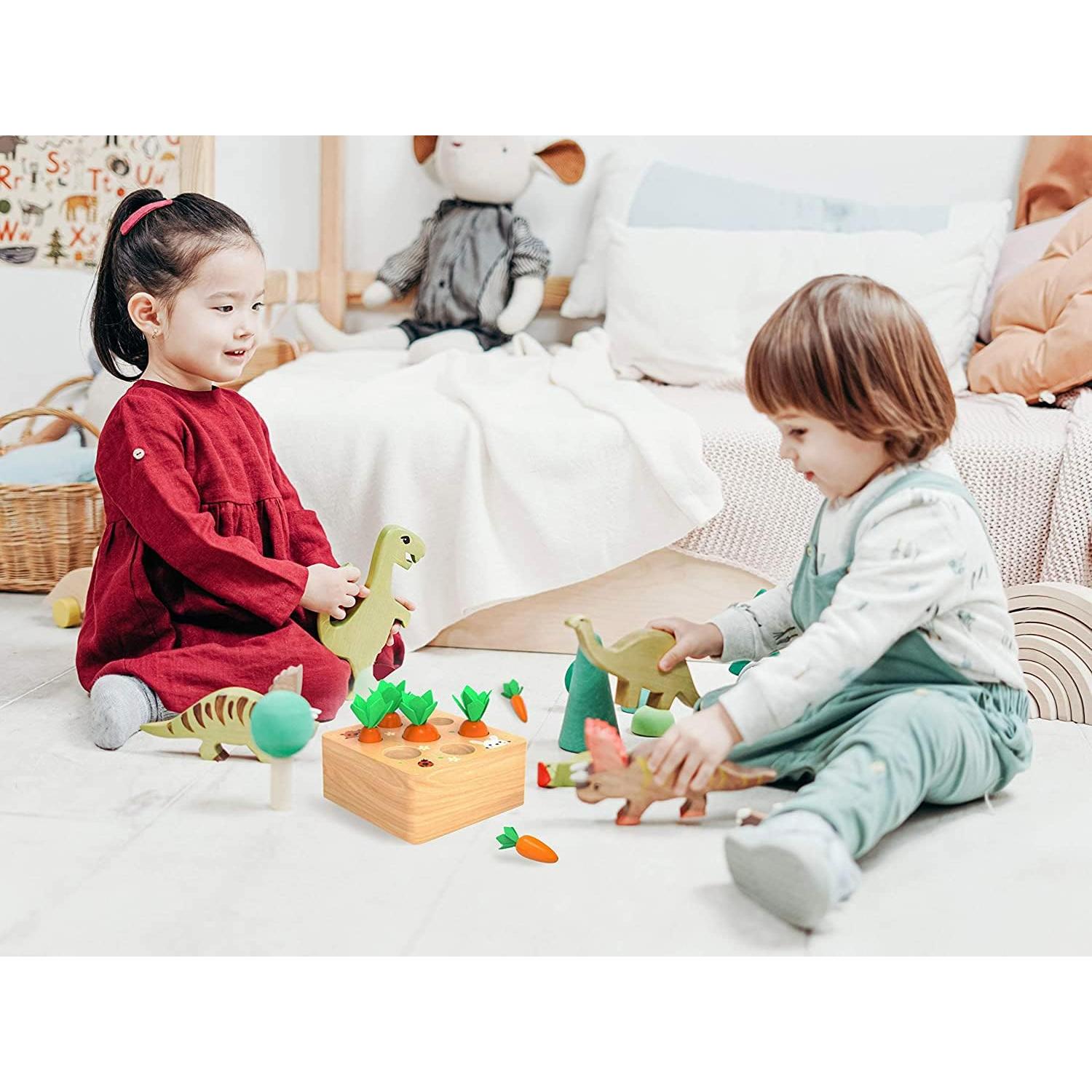 Juguete Montessori de Madera RECHIATO para Bebés 1-5 Años