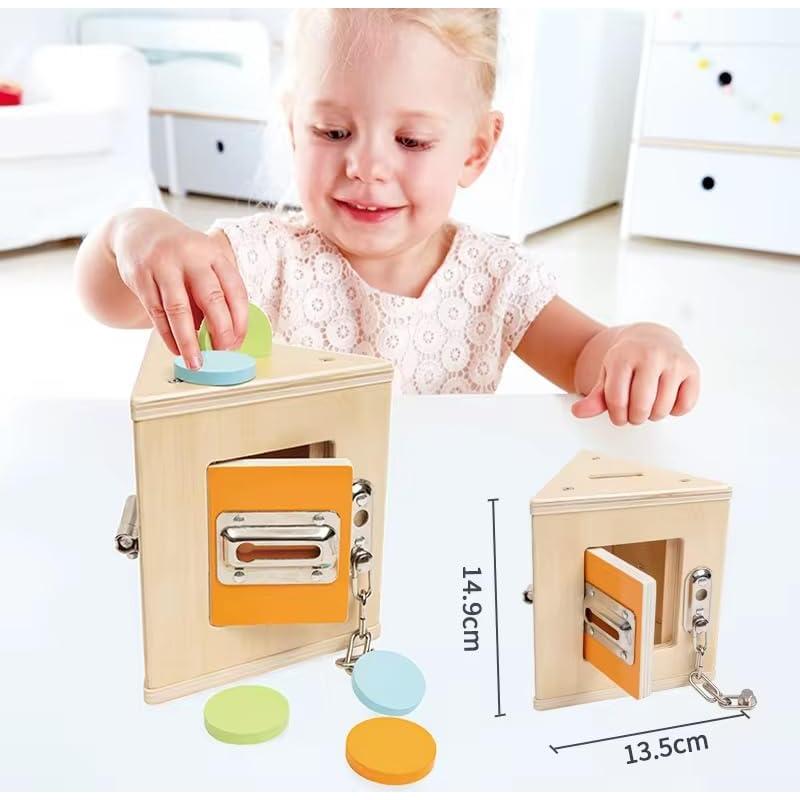 Caja de Cerradura Montessori Bub's Barn - Juguete Educativo de Madera