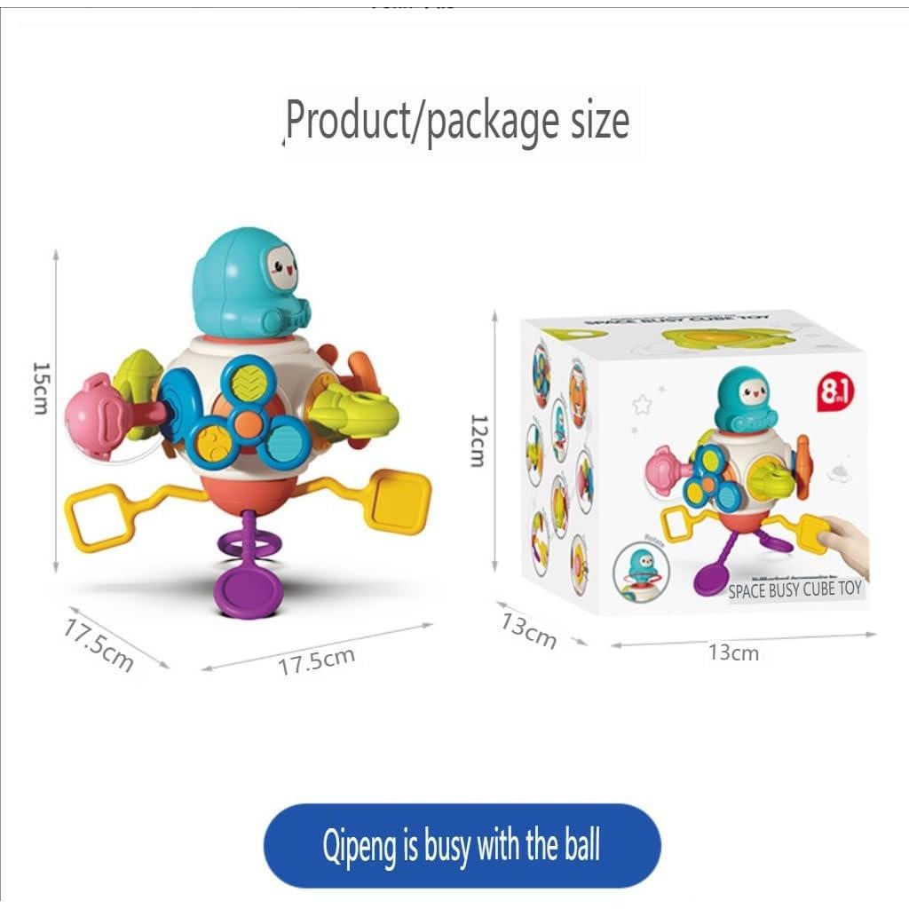 Cubo Ocupado Espacial MOONTOY - Juguete Montessori 8-en-1