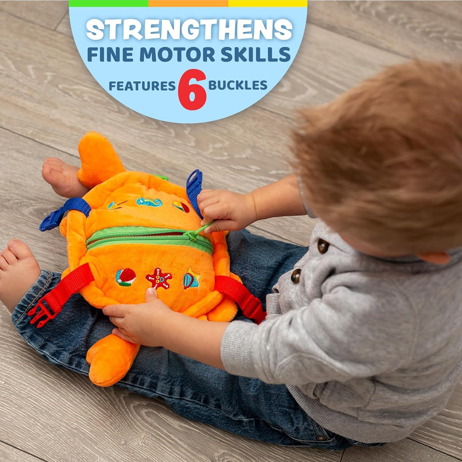 Juguete de Peluche Barney Crab Buckle Toys - Aprendizaje Montessori