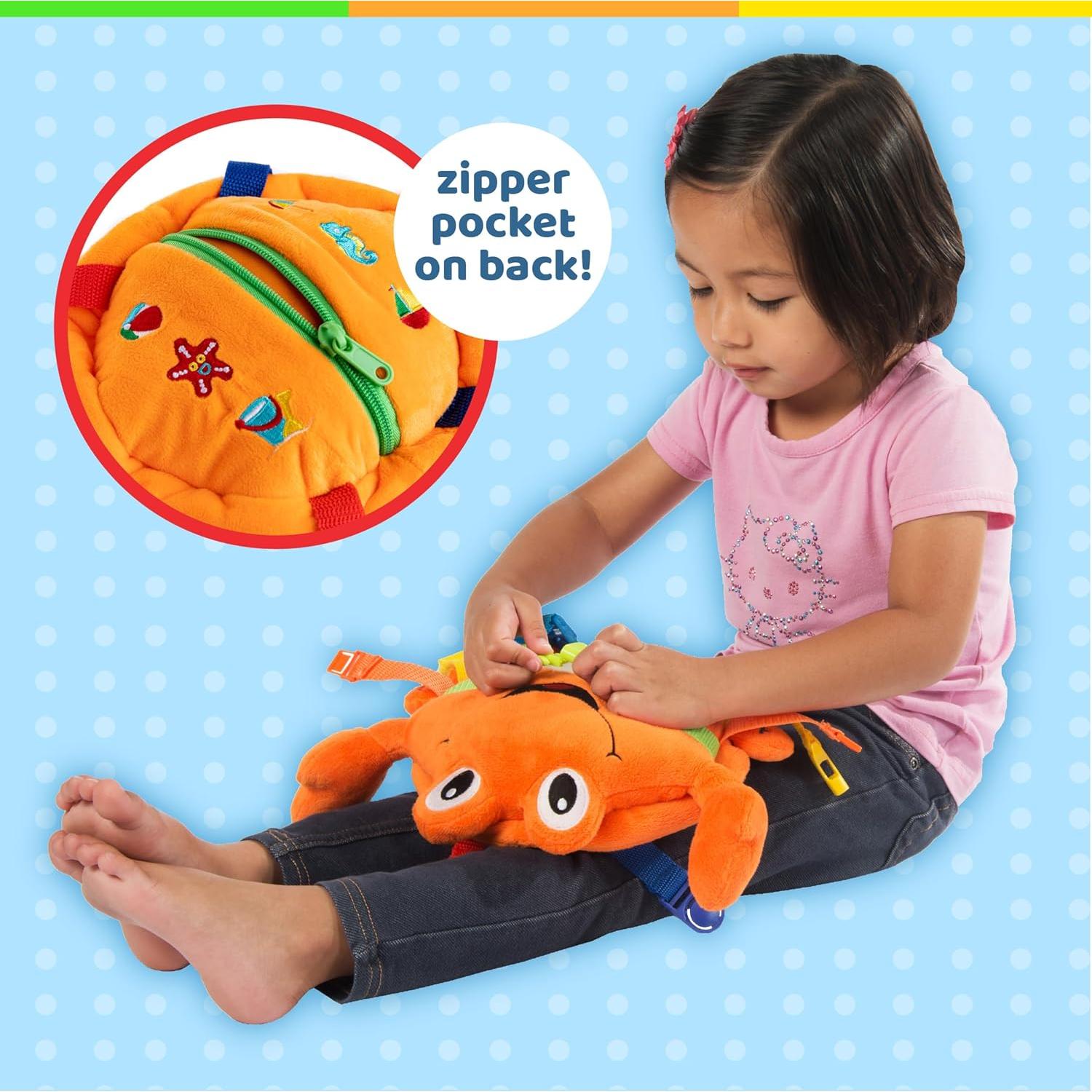 Juguete de Peluche Barney Crab Buckle Toys - Aprendizaje Montessori