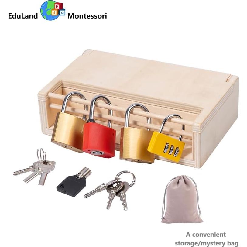 Juego de Cerraduras y Llaves EduLand Montessori 3-6 Años