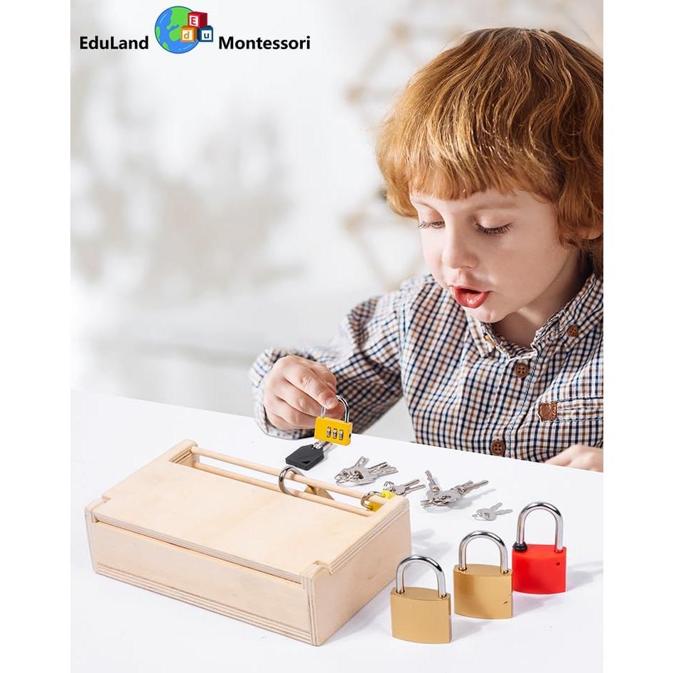 Juego de Cerraduras y Llaves EduLand Montessori 3-6 Años