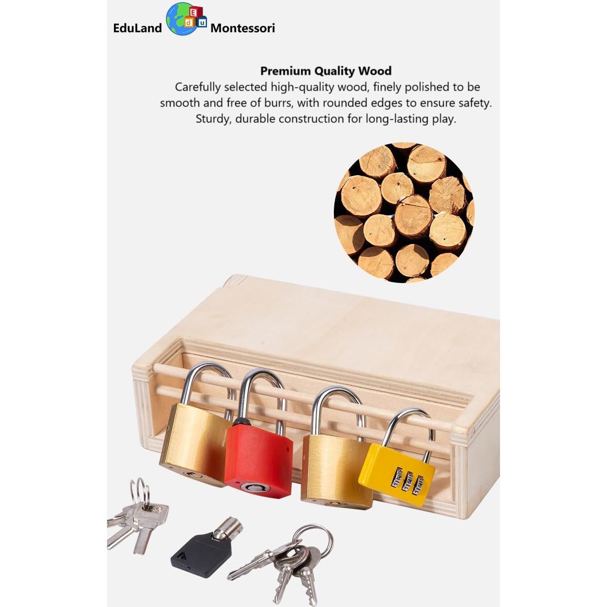 Juego de Cerraduras y Llaves EduLand Montessori 3-6 Años