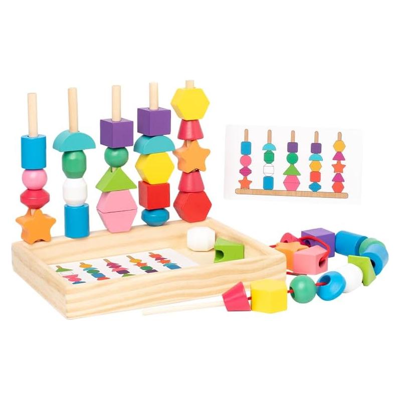 Bloques de Madera Montessori EduLand para Niños 3-6 Años