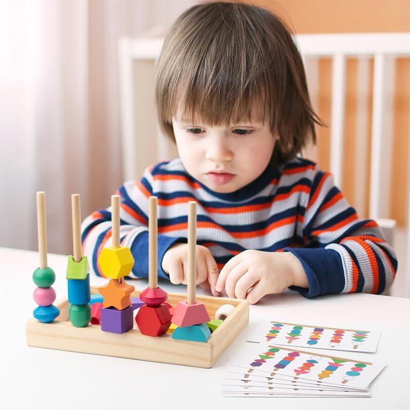 Bloques de Madera Montessori EduLand para Niños 3-6 Años