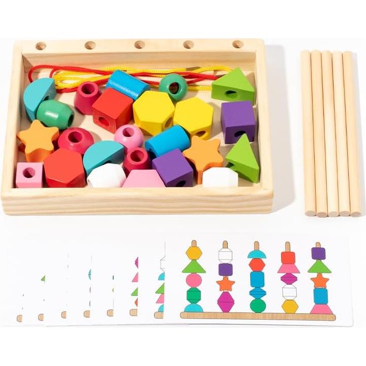 Bloques de Madera Montessori EduLand para Niños 3-6 Años