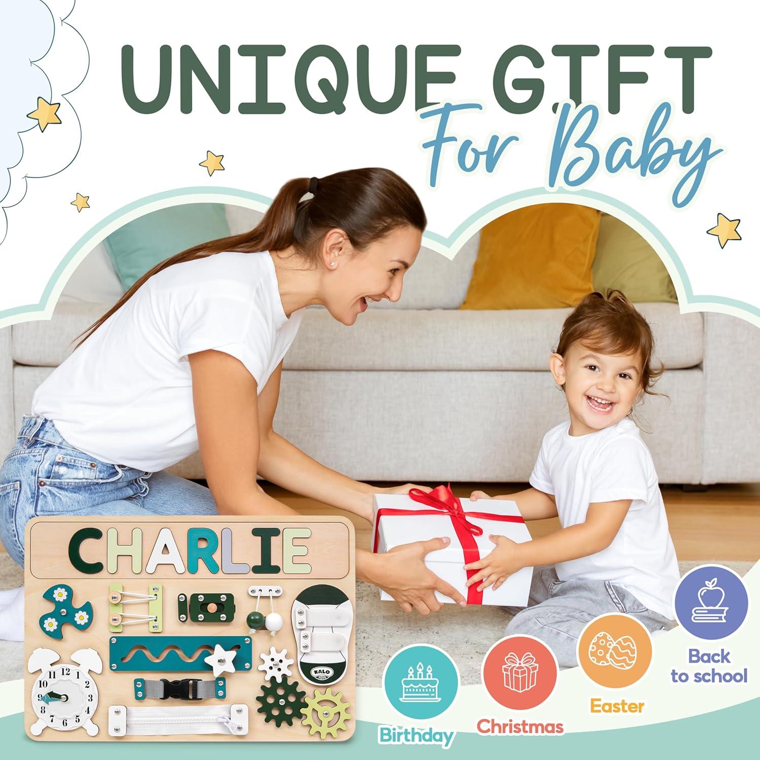 Tablero Ocupado Montessori de Madera Verde para Niños