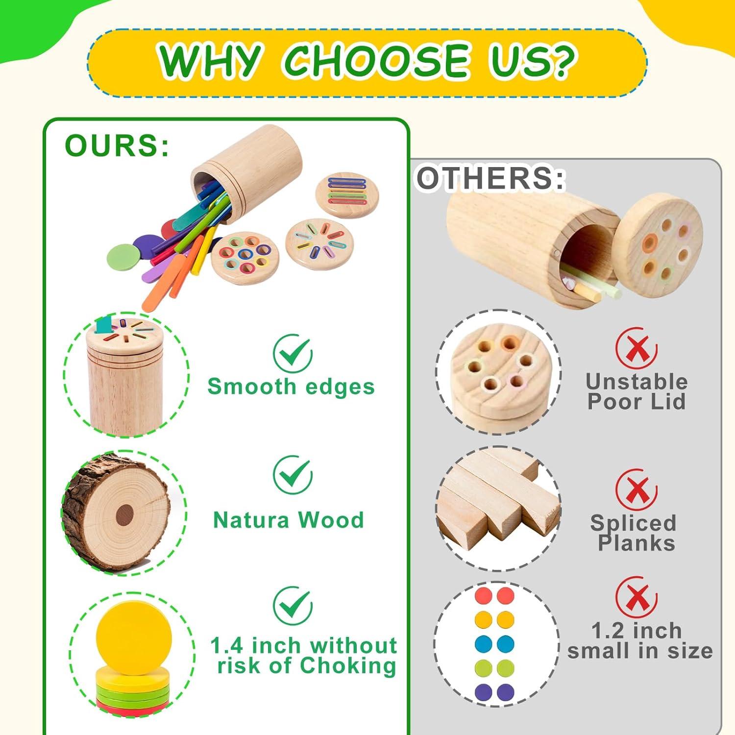 Juguete Montessori Estelife 3 en 1 para Niños 3-5 Años